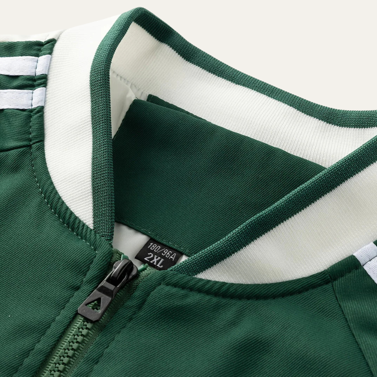 The Oakridge - Veste de survêtement légère à fermeture éclair pour homme avec manches rayées