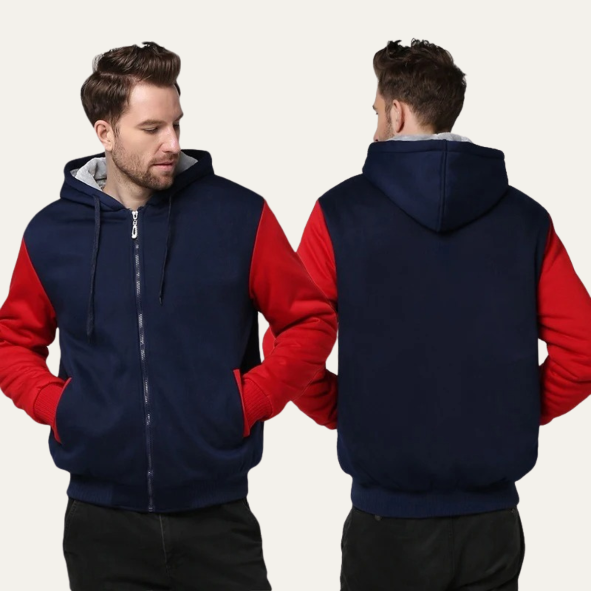 The Taormina - Veste à Capuche Zippée en Polaire d'Hiver pour Hommes
