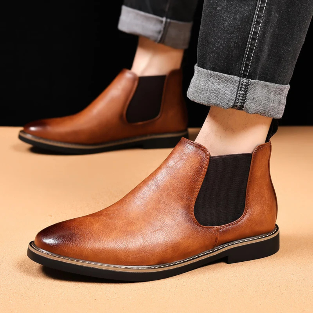 The Bradford - Bottes Chelsea en cuir pour homme - Chaussures sans lacets décontractées