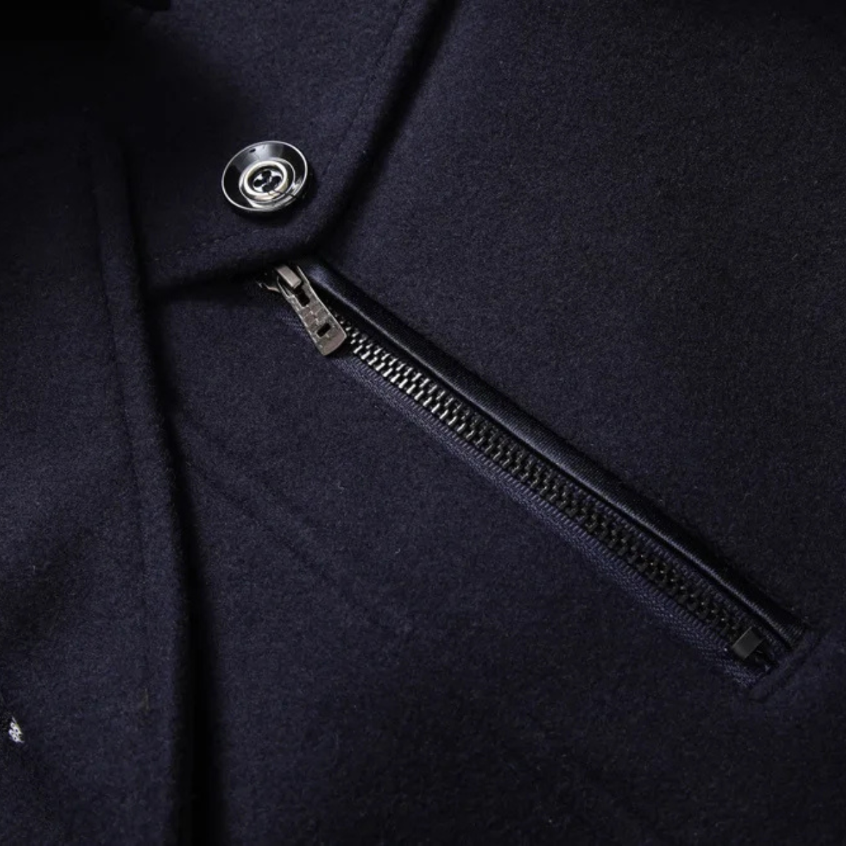 The Siena - Manteau long pour homme en laine mélangée avec col à revers