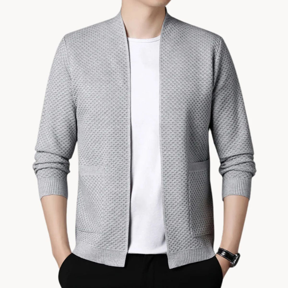 The Oslo - Cardigan Tricot Pull Décontracté Ouvert pour Hommes