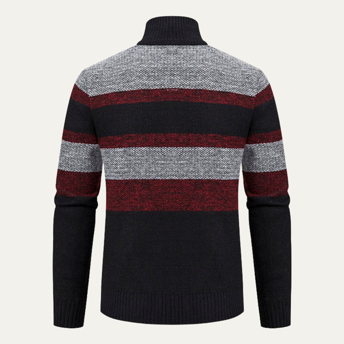 The Desenzano – Cardigan Tricotée Zippée à Rayures Homme