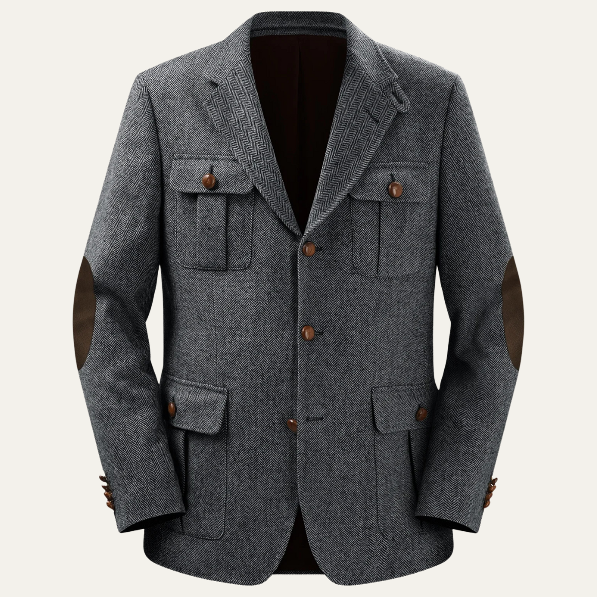 The Olbia - Veste blazer en tweed pour homme avec coudières