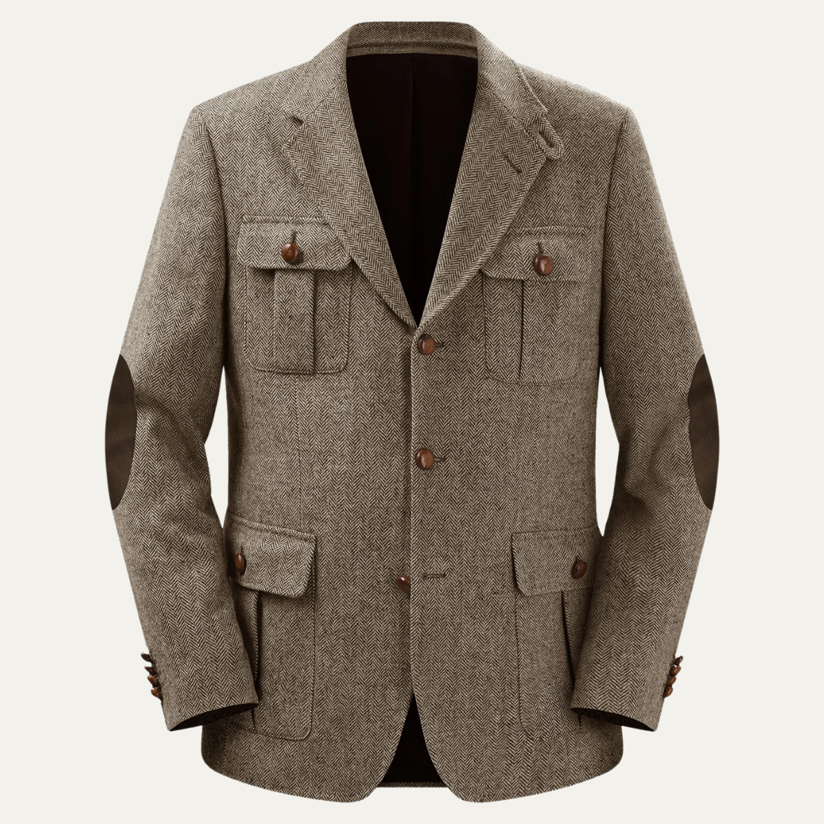 The Cagliari - Élégante veste blazer en tweed avec coudières