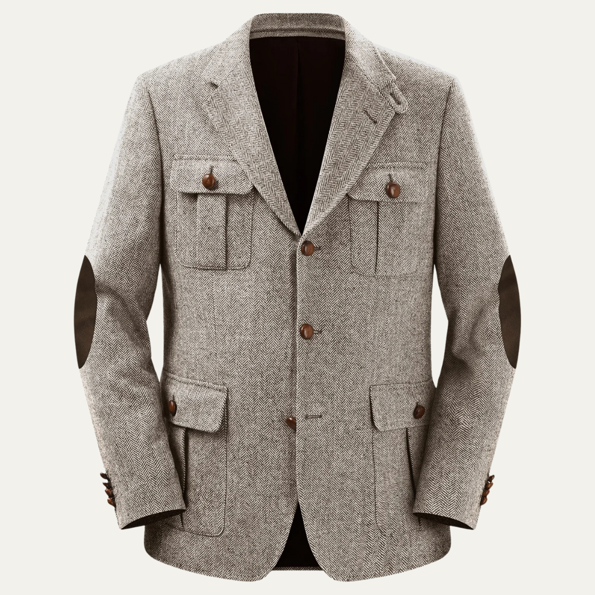 The Cagliari - Élégante veste blazer en tweed avec coudières