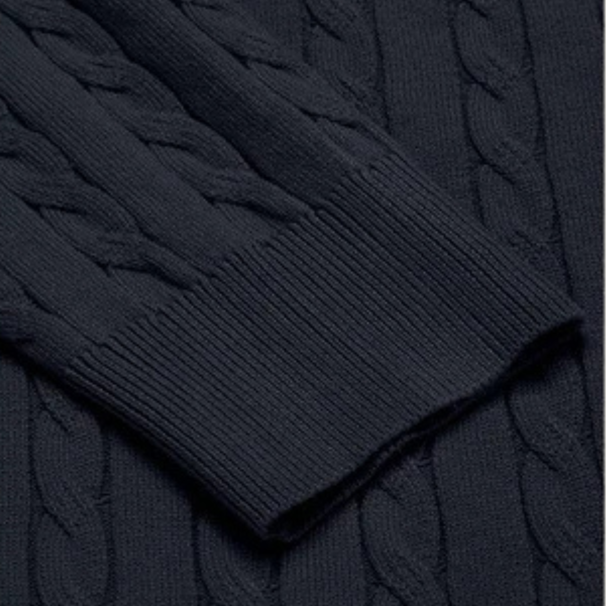 The Carcassonne - Pull à col rond en coton tricoté torsadé pour homme