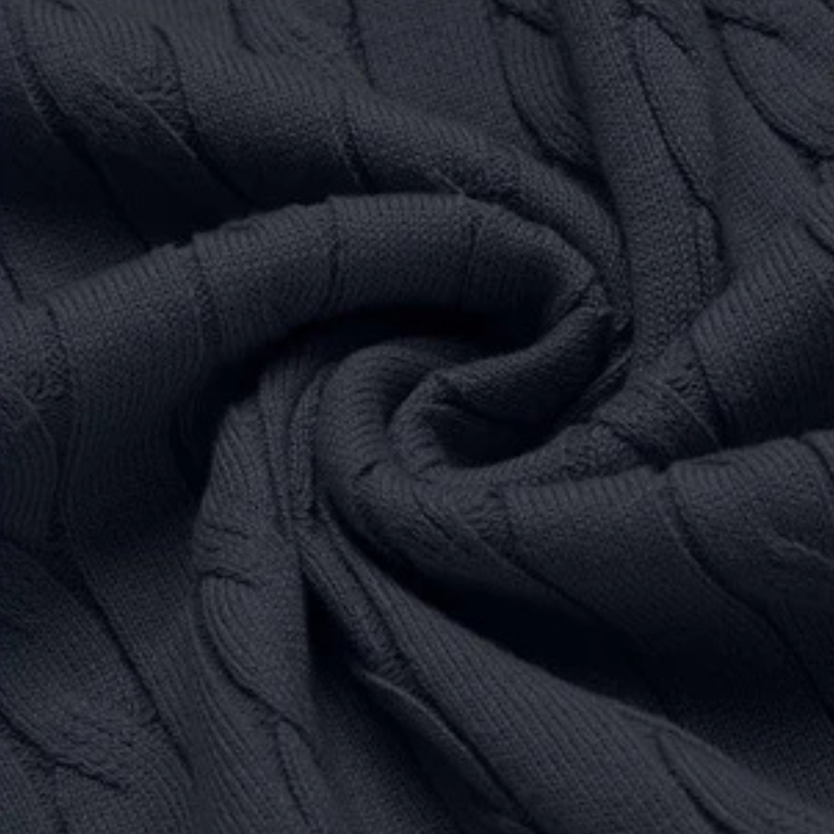 The Carcassonne - Pull à col rond en coton tricoté torsadé pour homme