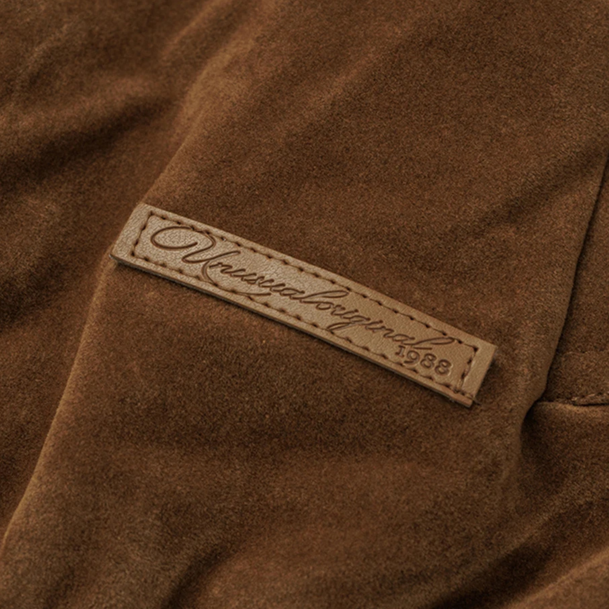 The Caldaro - Blouson aviateur rétro en daim avec fermeture éclair pour homme