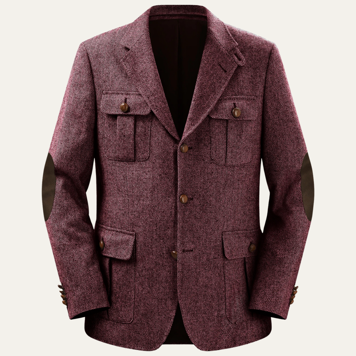 The Olbia - Veste blazer en tweed pour homme avec coudières