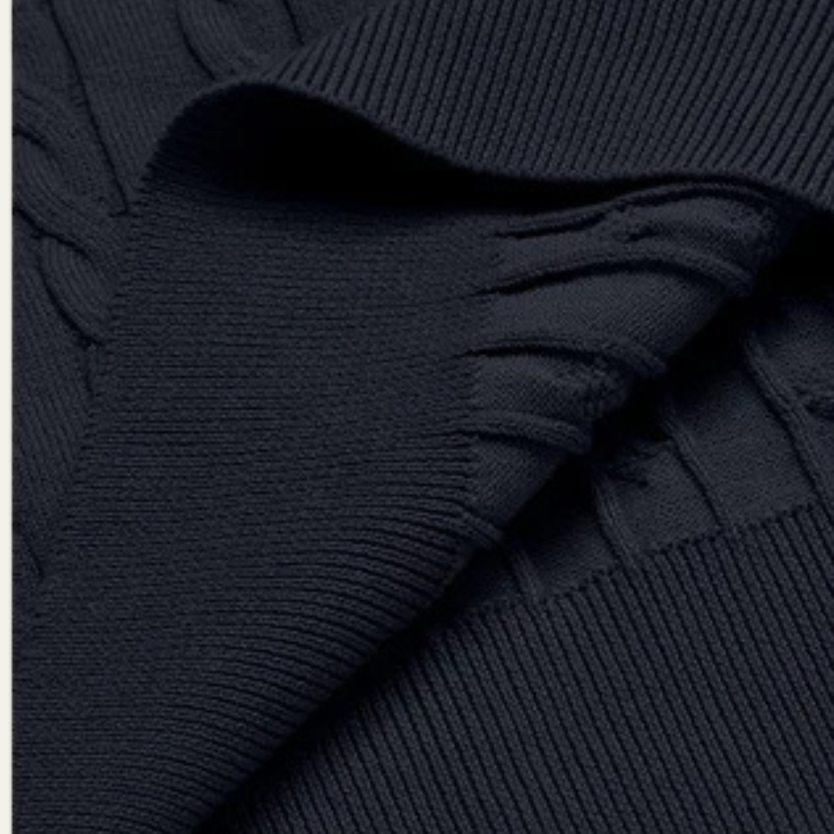 The Carcassonne - Pull à col rond en coton tricoté torsadé pour homme