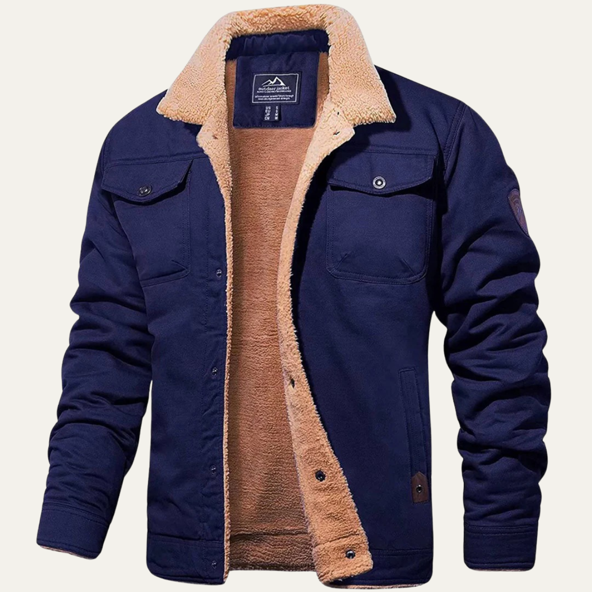 The York - Manteau d'Hiver en Fleece Doublé pour Hommes