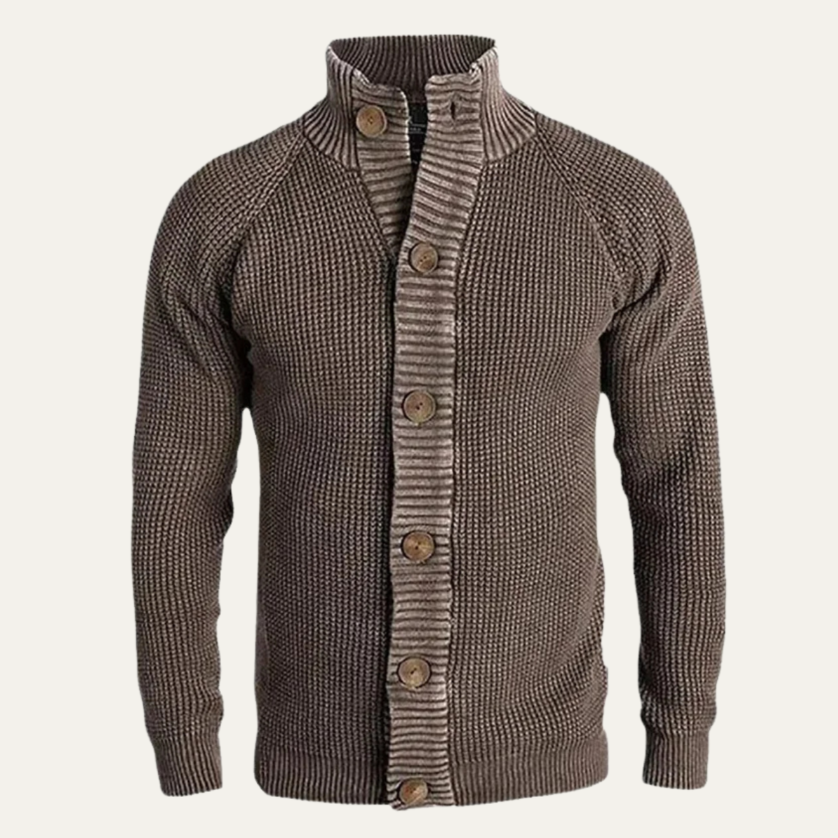 The Tavolara – Cardigan Boutonné Col Montant Homme