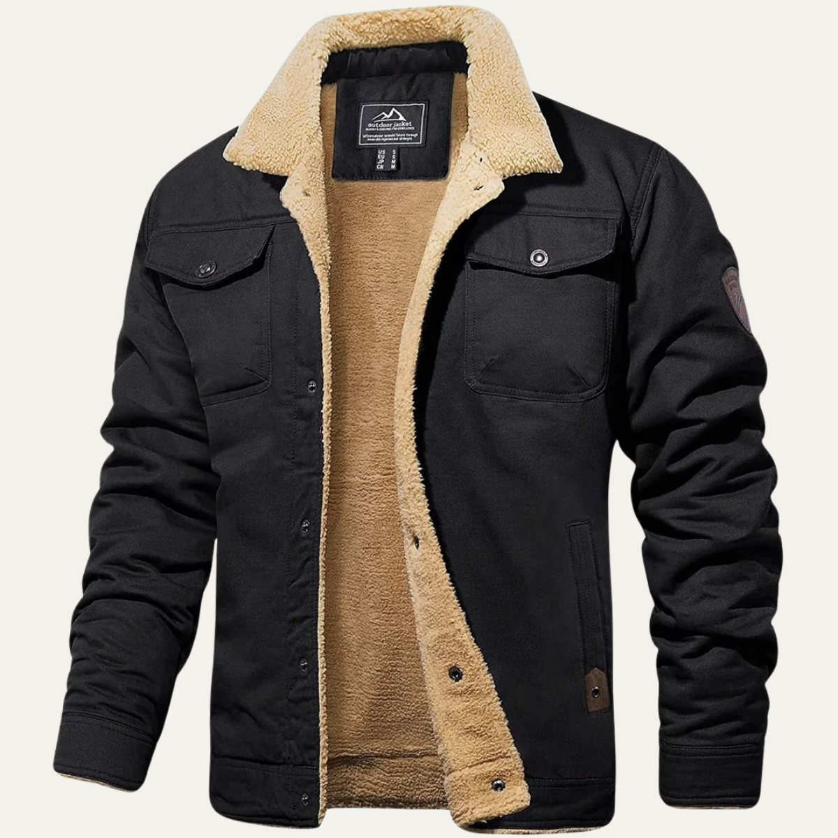 The York Manteau d'hiver chaud doublé polaire pour homme