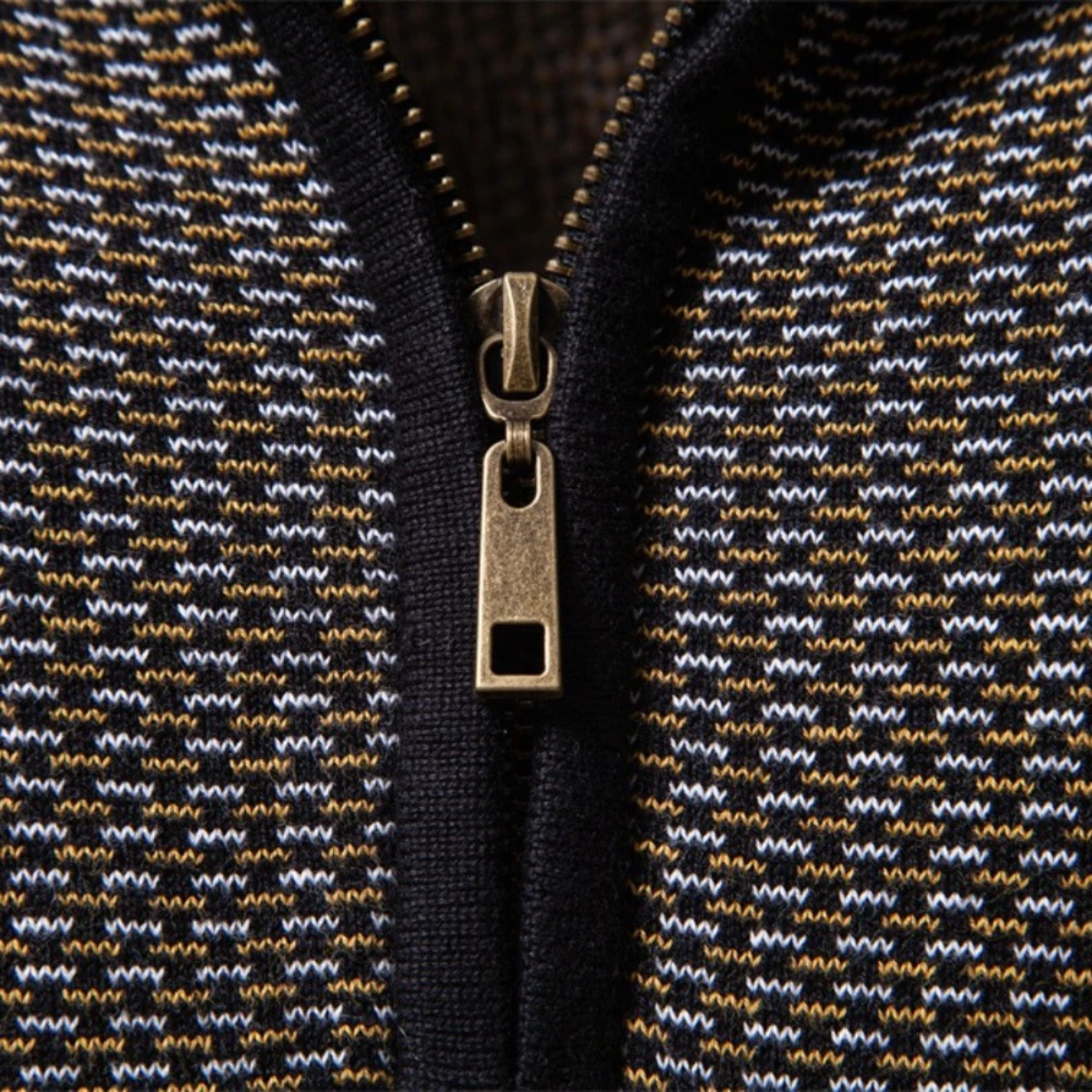 The Darrow – Pull homme à col zippé en maille élégante