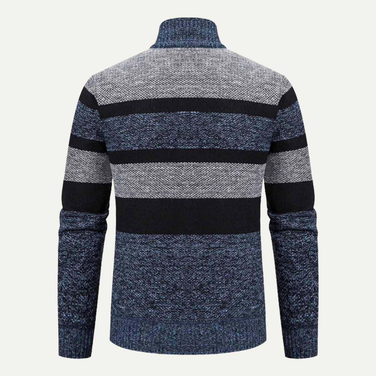 The Desenzano – Cardigan Tricotée Zippée à Rayures Homme