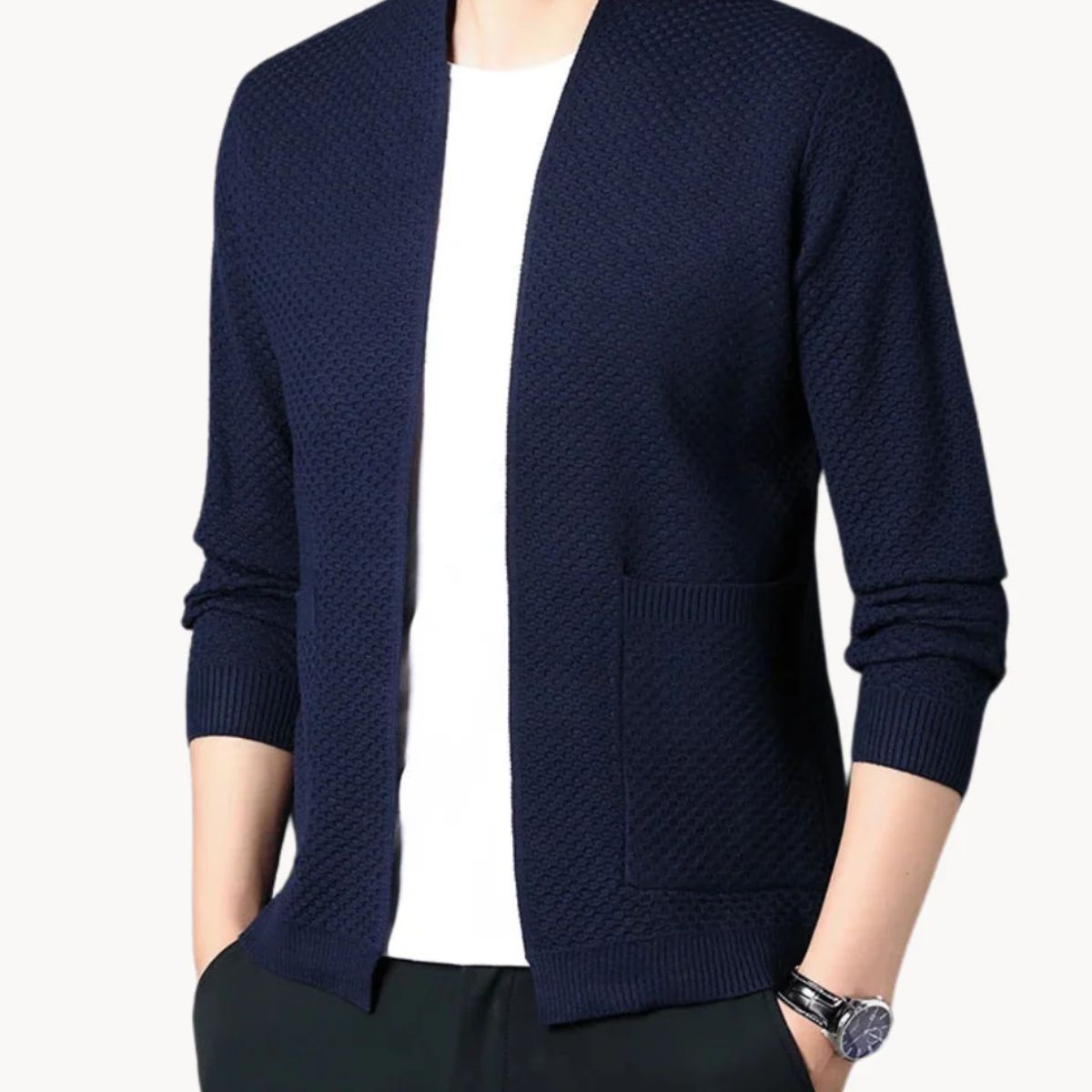 The Oslo - Cardigan Tricot Pull Décontracté Ouvert pour Hommes