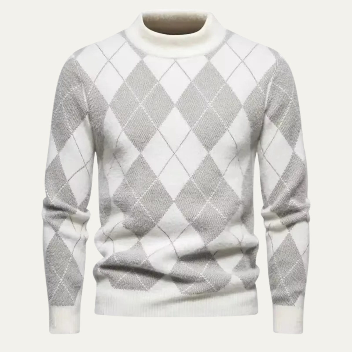 The Ortisei – Pull homme motif argyle en maille élégante
