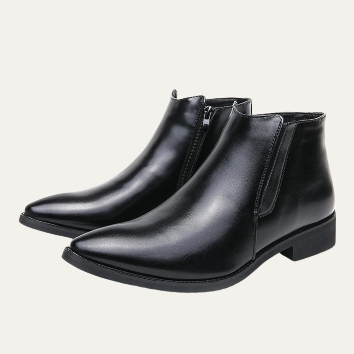 The Panarea Bottines Chelsea Classiques en Cuir à Enfiler pour Homme