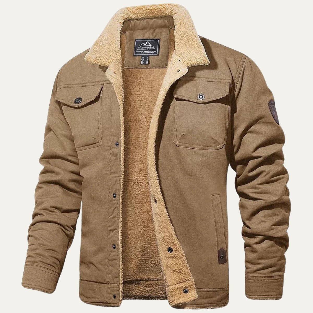 The York Manteau d'hiver chaud doublé polaire pour homme