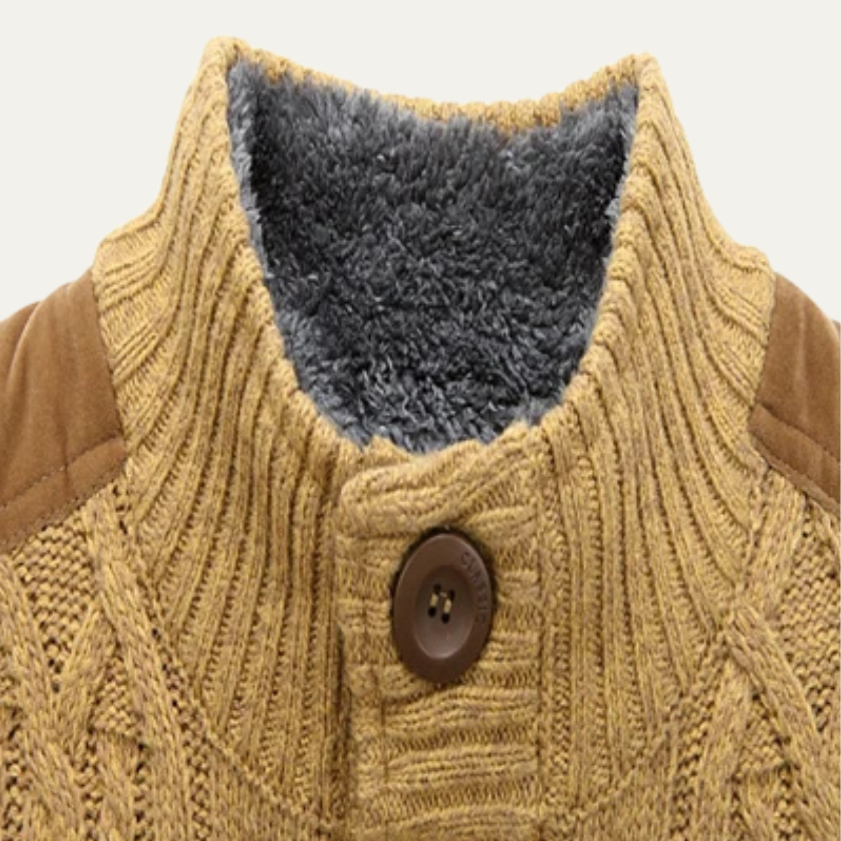 The Cernobbio - Cardigan d'hiver pour homme en laine épaisse tricotée
