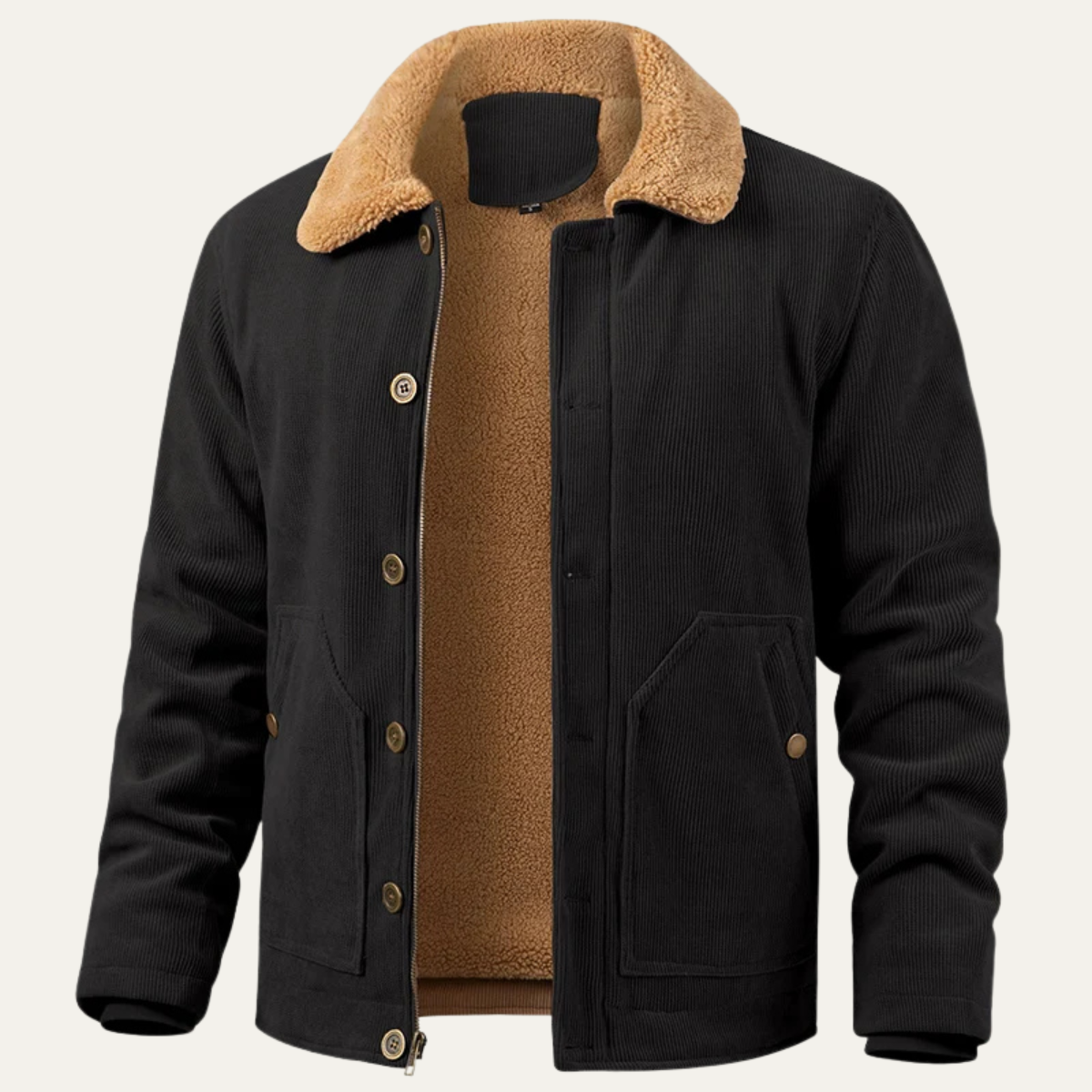 The Aventino - Veste à Boutons en Velours Côtelé Sherpa pour Homme