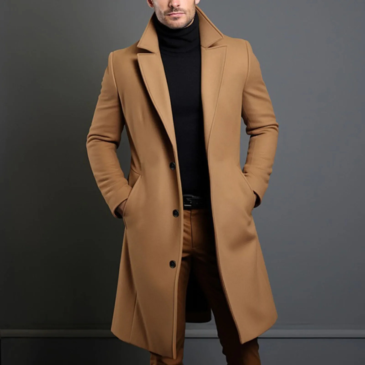 The Wilshire - Manteau long à double boutonnage en laine mélangée pour homme