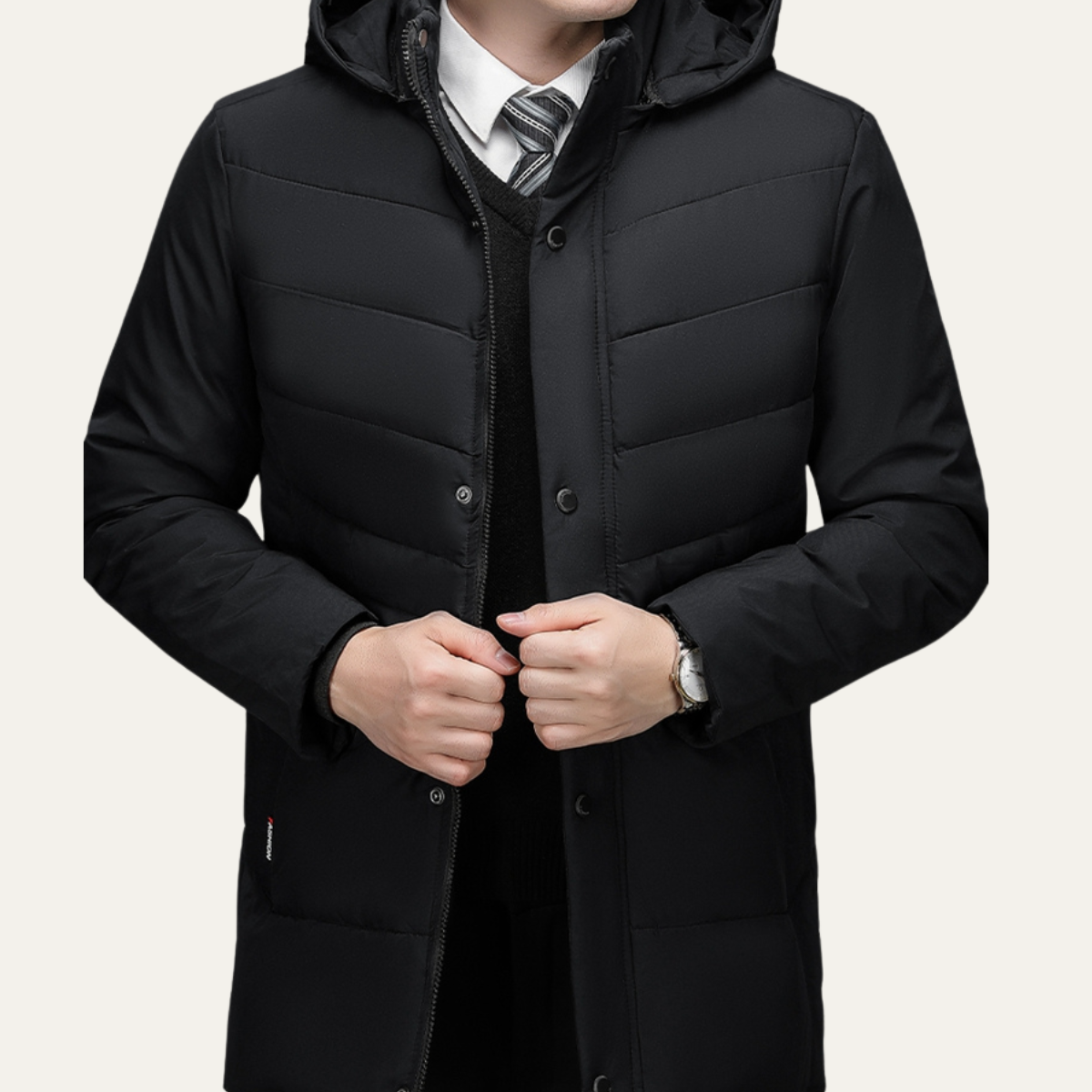 The Davenham Veste matelassée chaude d’hiver à capuche pour homme