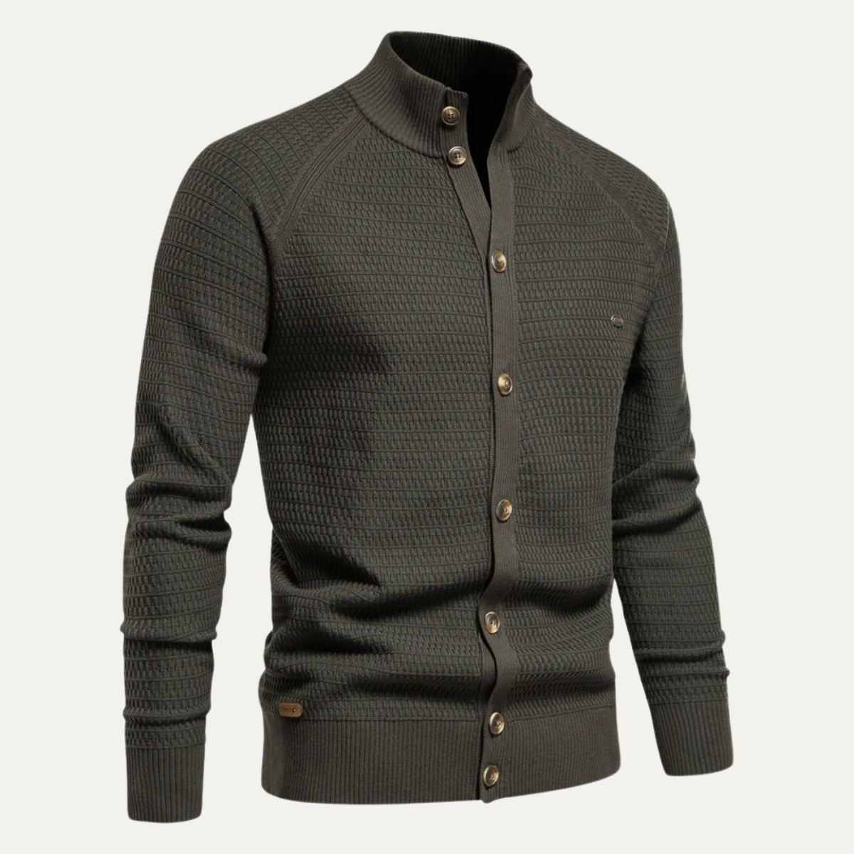 The Caernarfon - Cardigan boutonné en maille pour homme