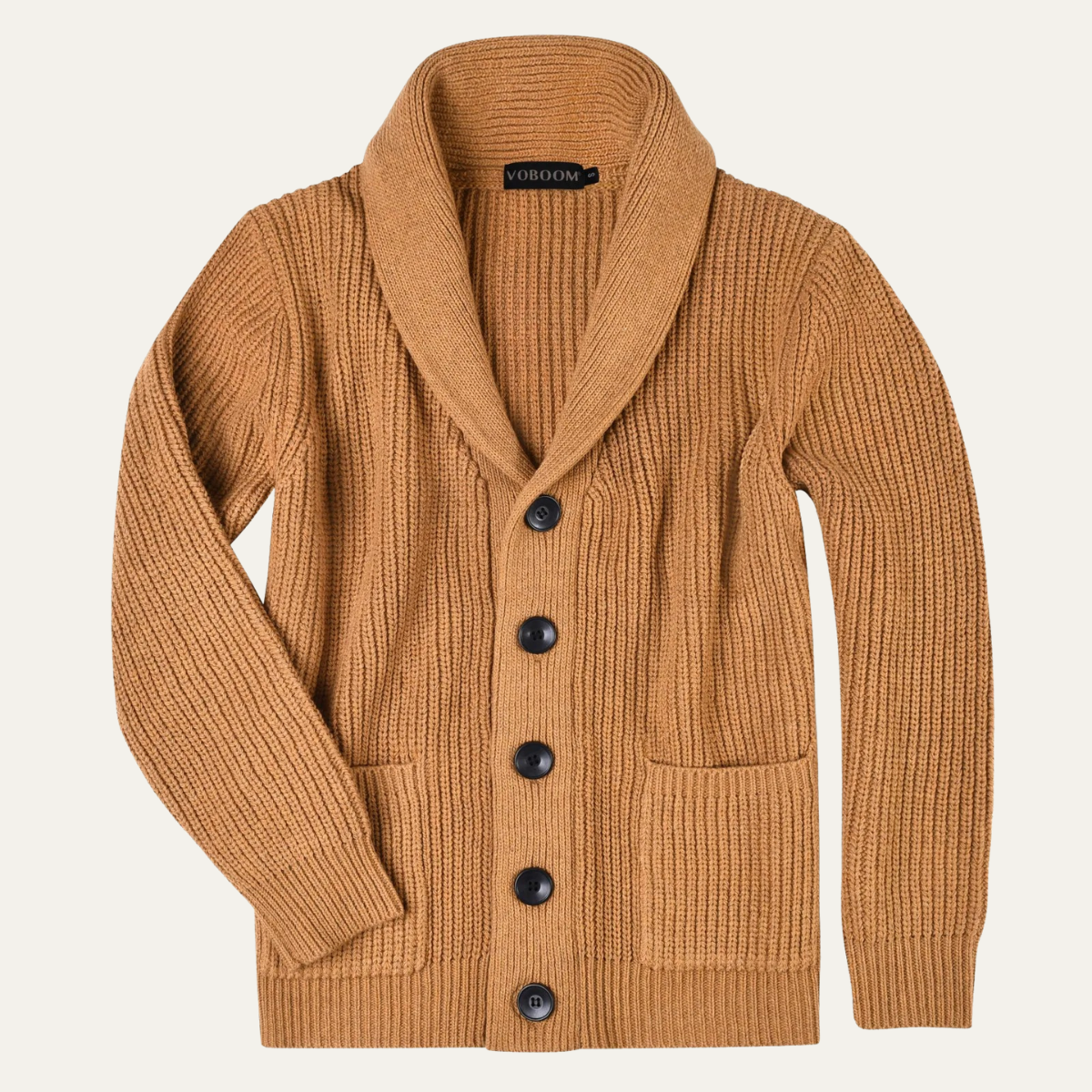 The Farnham - Cardigan à Col Châle en Tricot Épais pour Homme