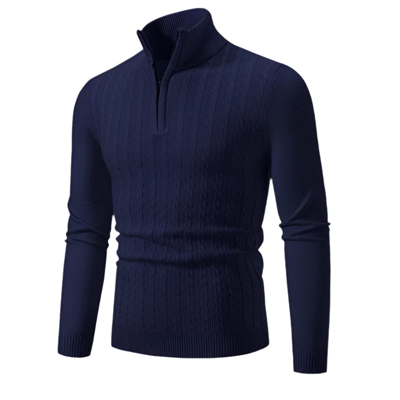 The Gstaad Pull homme demi zip zippé en cachemire