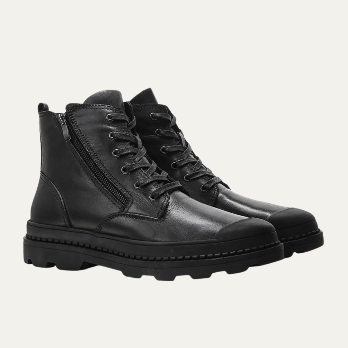 The Corvara Bottines Hiver en Cuir Doublées de Fourrure pour Homme