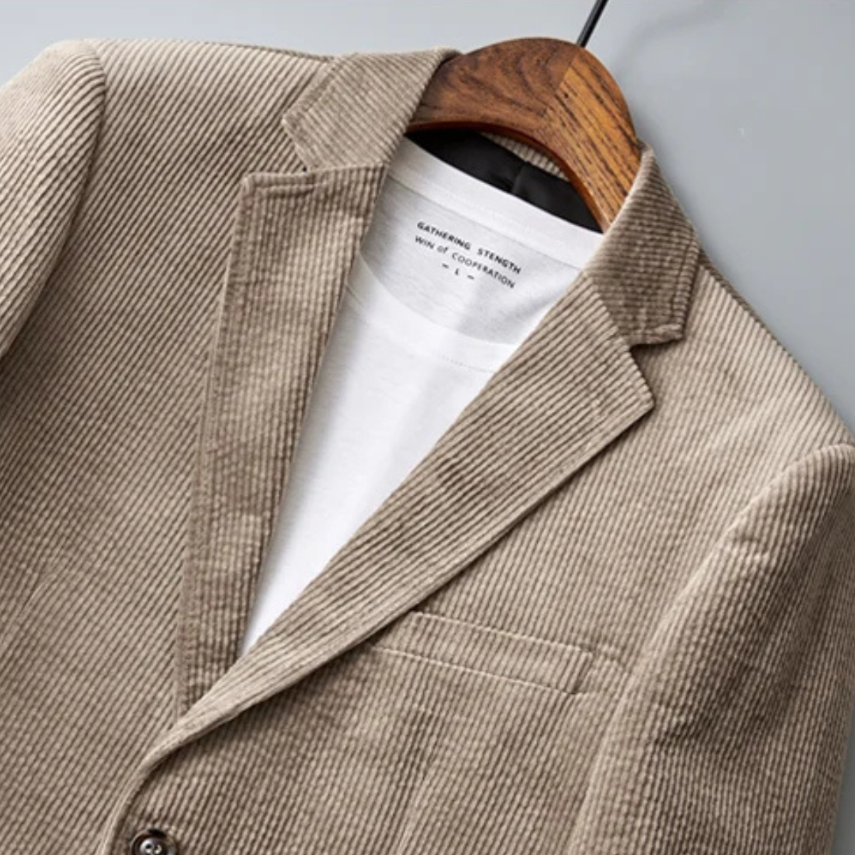 The Ellwood - La Veste Blazer Casual Slim Fit en Velours Côtelé pour Homme