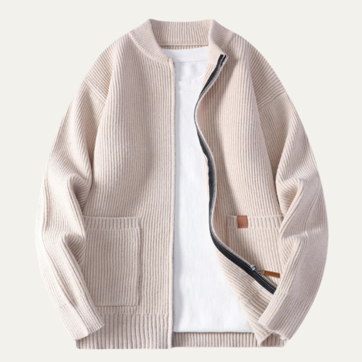 The Montbrook - Cardigan Zippé à Col Montant pour Homme