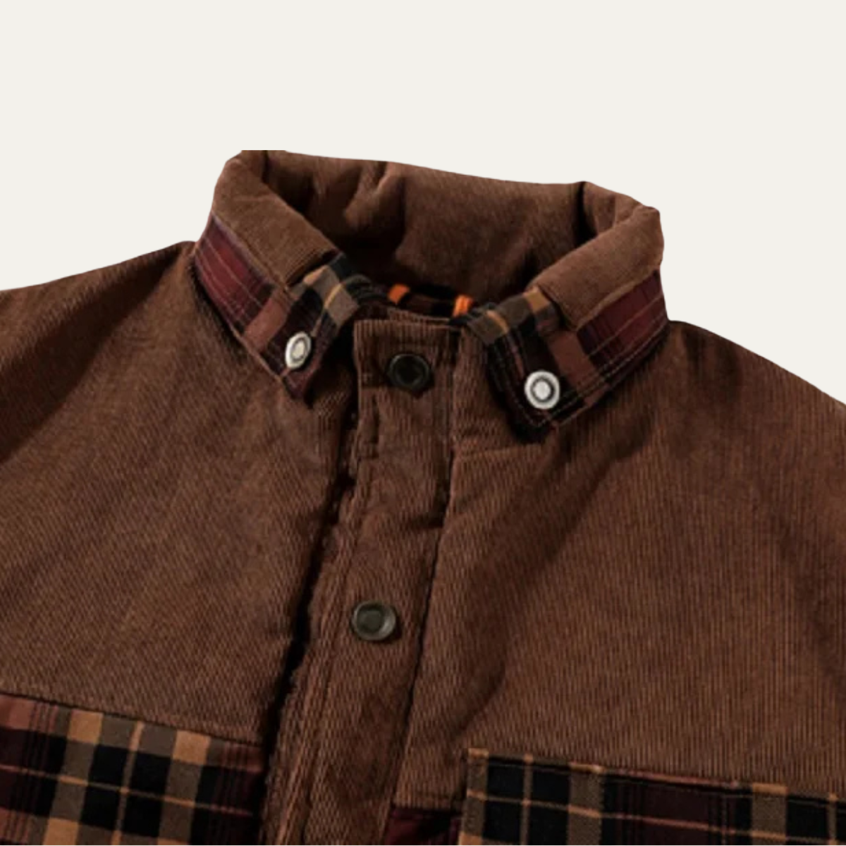 The Montefalco - Veste décontractée à carreaux en flanelle pour homme avec multiples poches