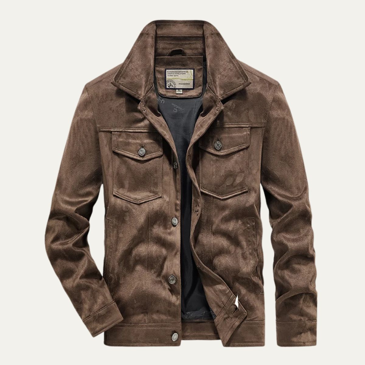 The Vintage Veste cargo en daim pour homme — Style outdoor léger