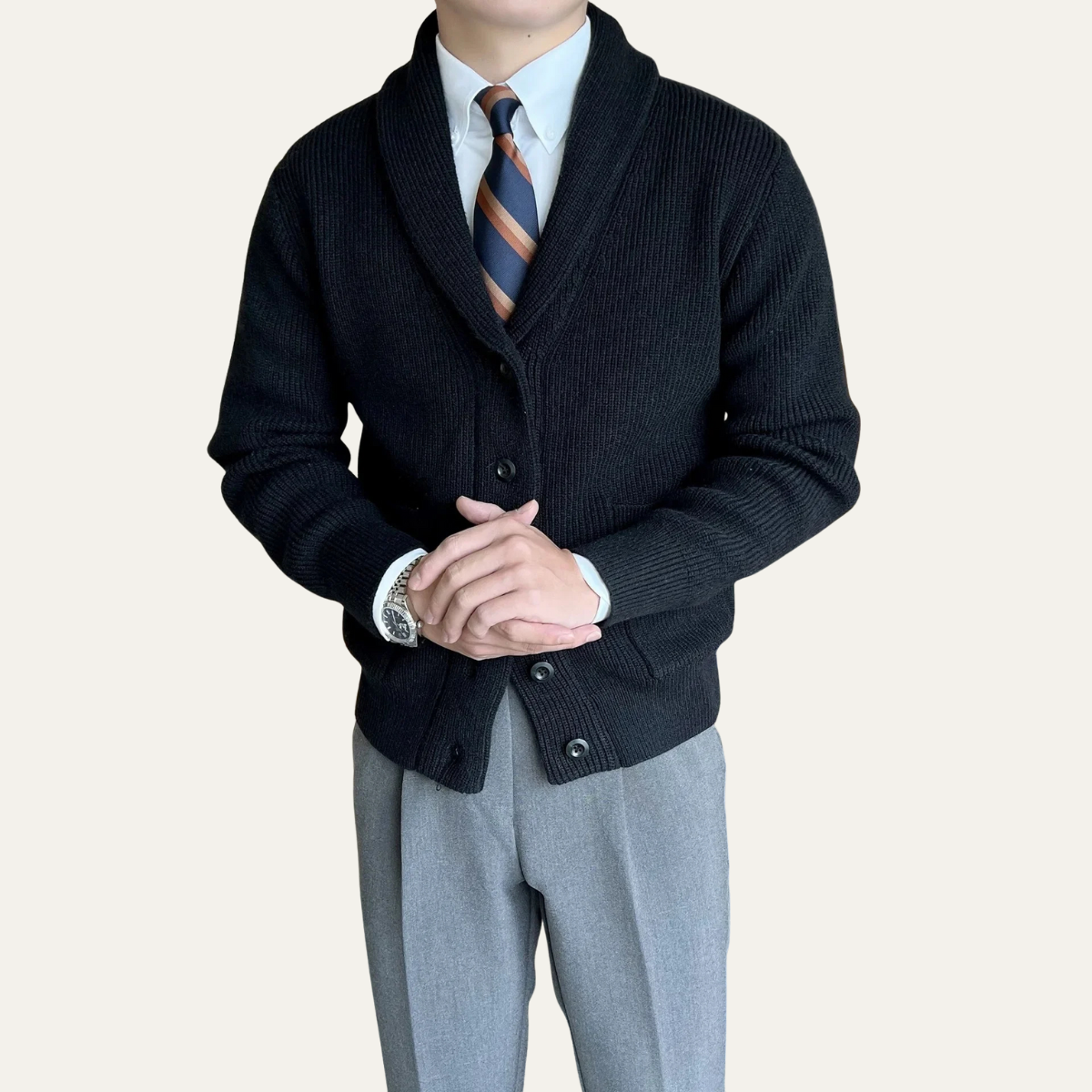 The Cambridge – Pull homme en maille douce coupe ajustée