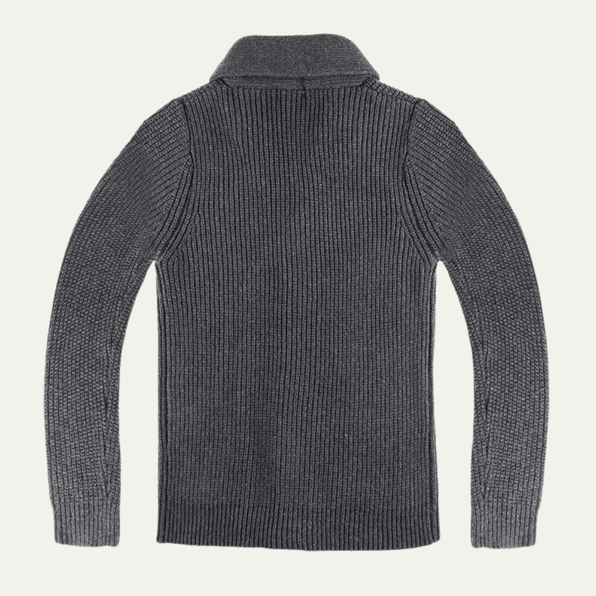 The Testaccio - Cardigan d'hiver épais en maille pour homme avec col châle