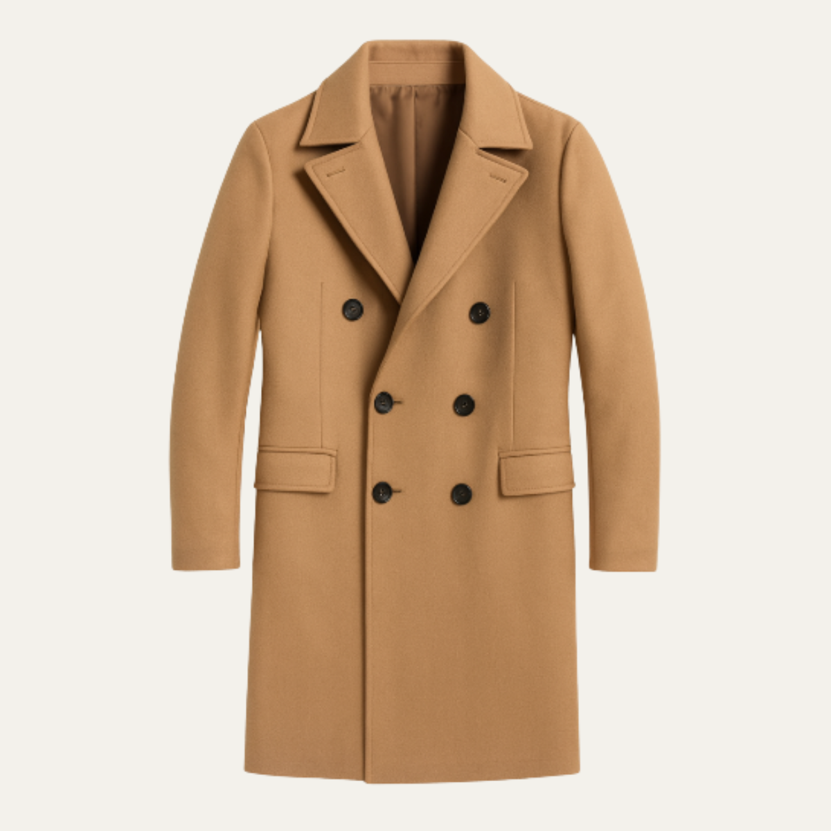 The Norcia - Trench Coat en Laine Double Boutonnage pour Homme
