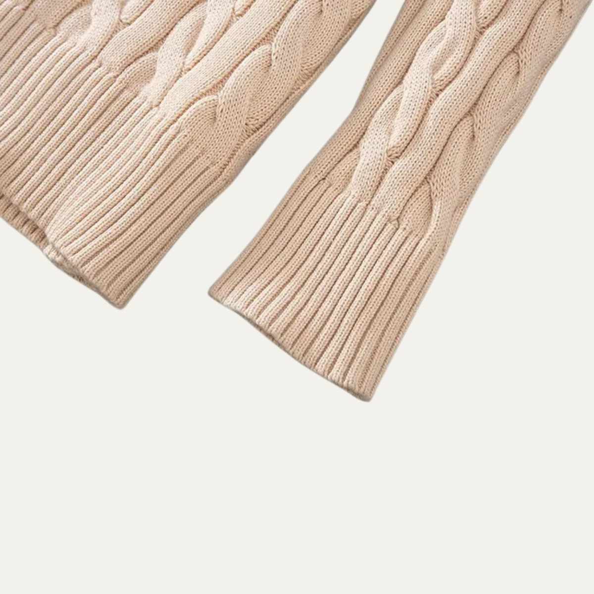 The Ashmeadow - Pull à fermeture éclair pour homme en 100 % coton doux tricoté torsadé