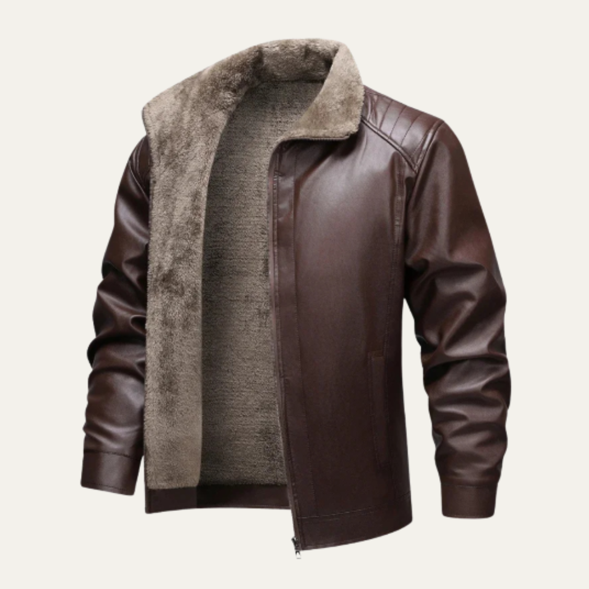 The Ragusa - Veste Zippée Casuelle Épais en Polaire Doublée pour Hommes