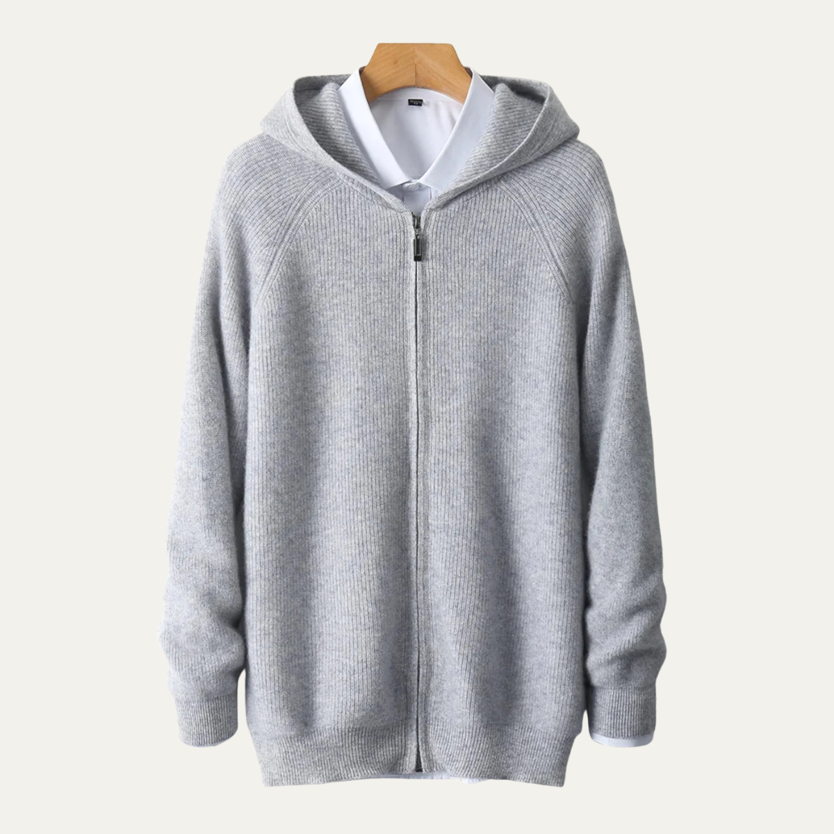 The Riva Garda - Pull Zippé en Laine Mérinos Luxe Doux pour Homme