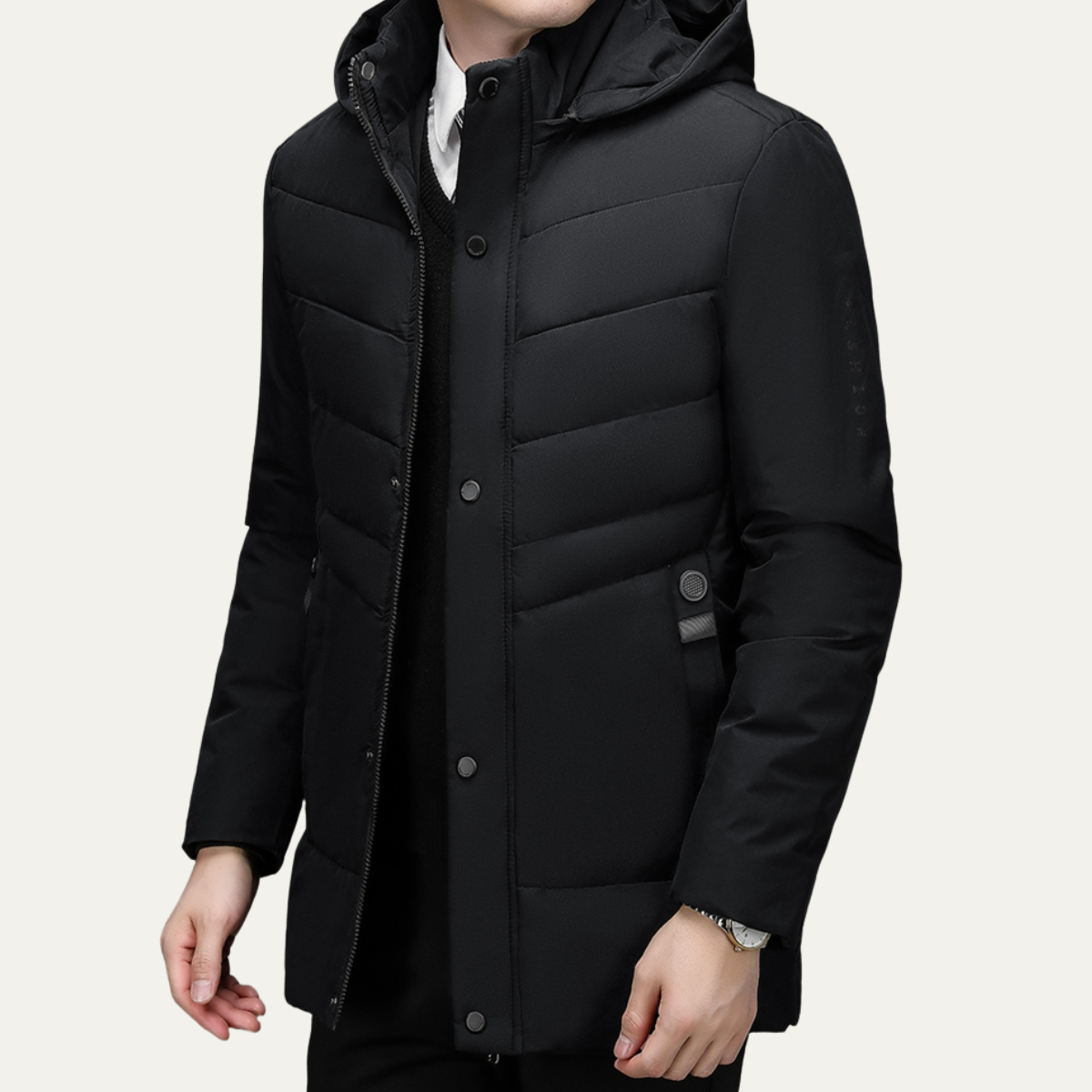 The Davenham Veste matelassée chaude d’hiver à capuche pour homme