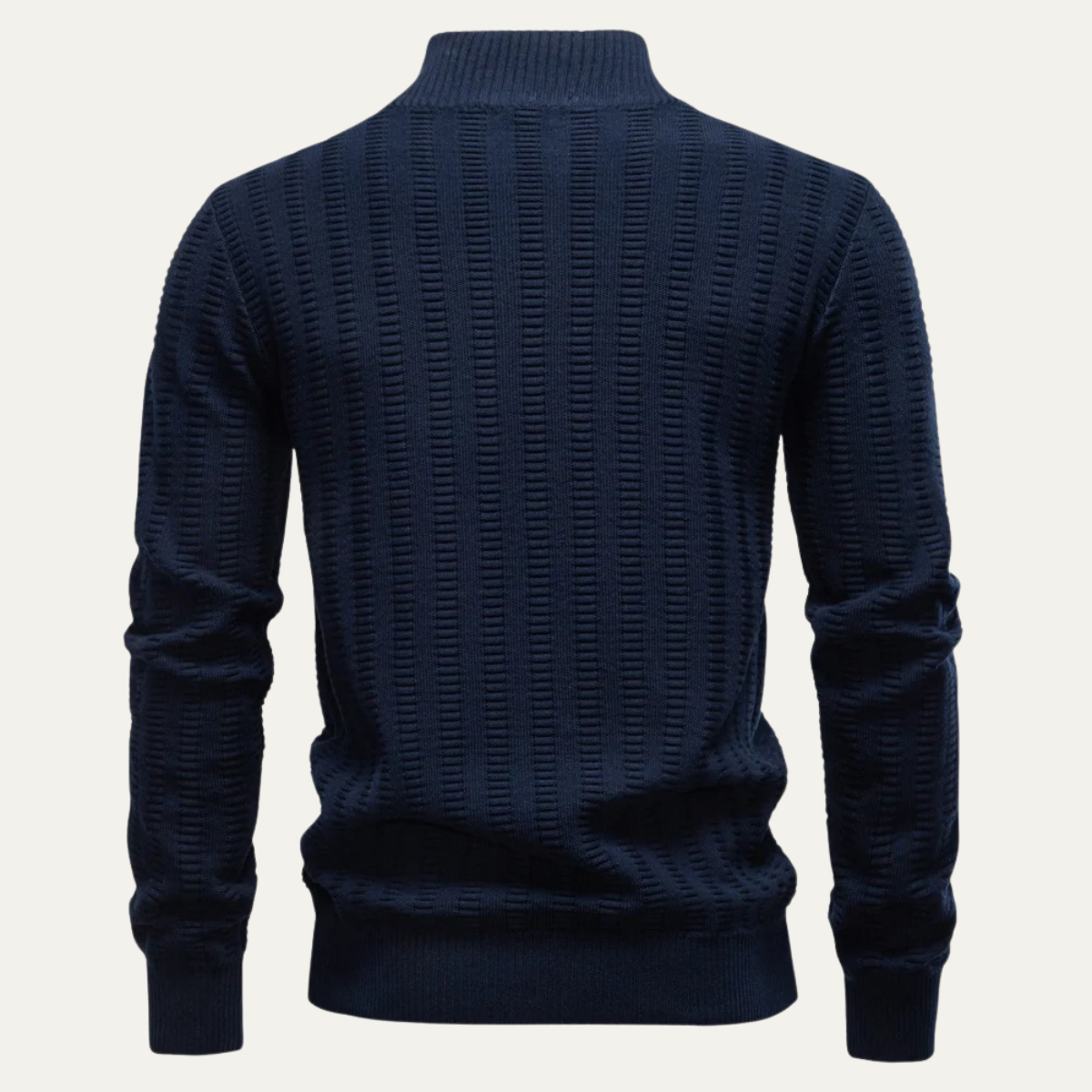 The Cotswold – Pull homme à col zippé en maille chaude