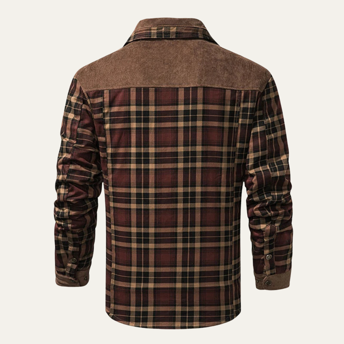 The Montefalco - Veste décontractée à carreaux en flanelle pour homme avec multiples poches
