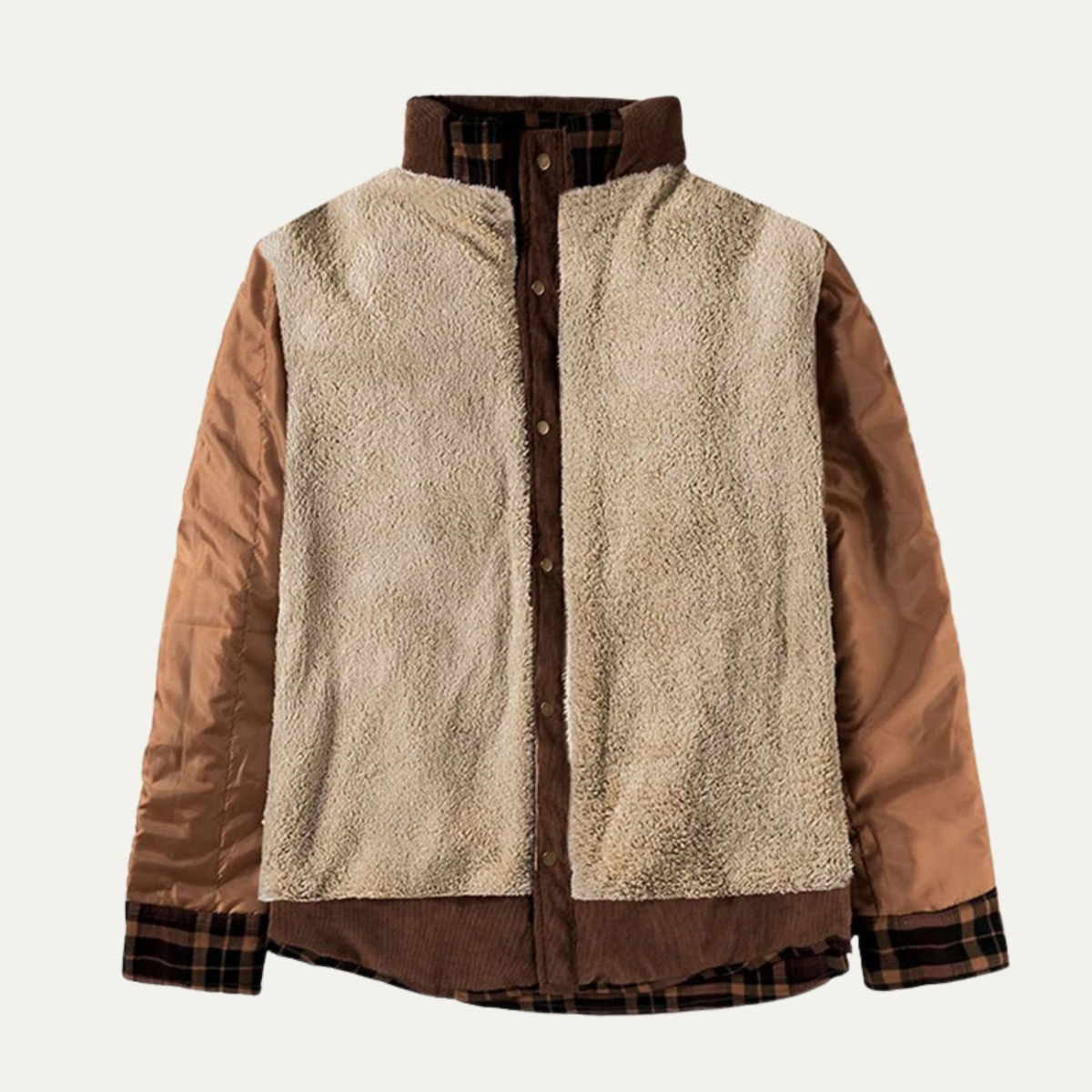 The Verbania - Veste à carreaux en flanelle doublée polaire pour homme