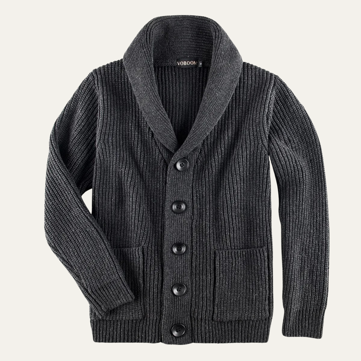 The Farnham - Cardigan à Col Châle en Tricot Épais pour Homme