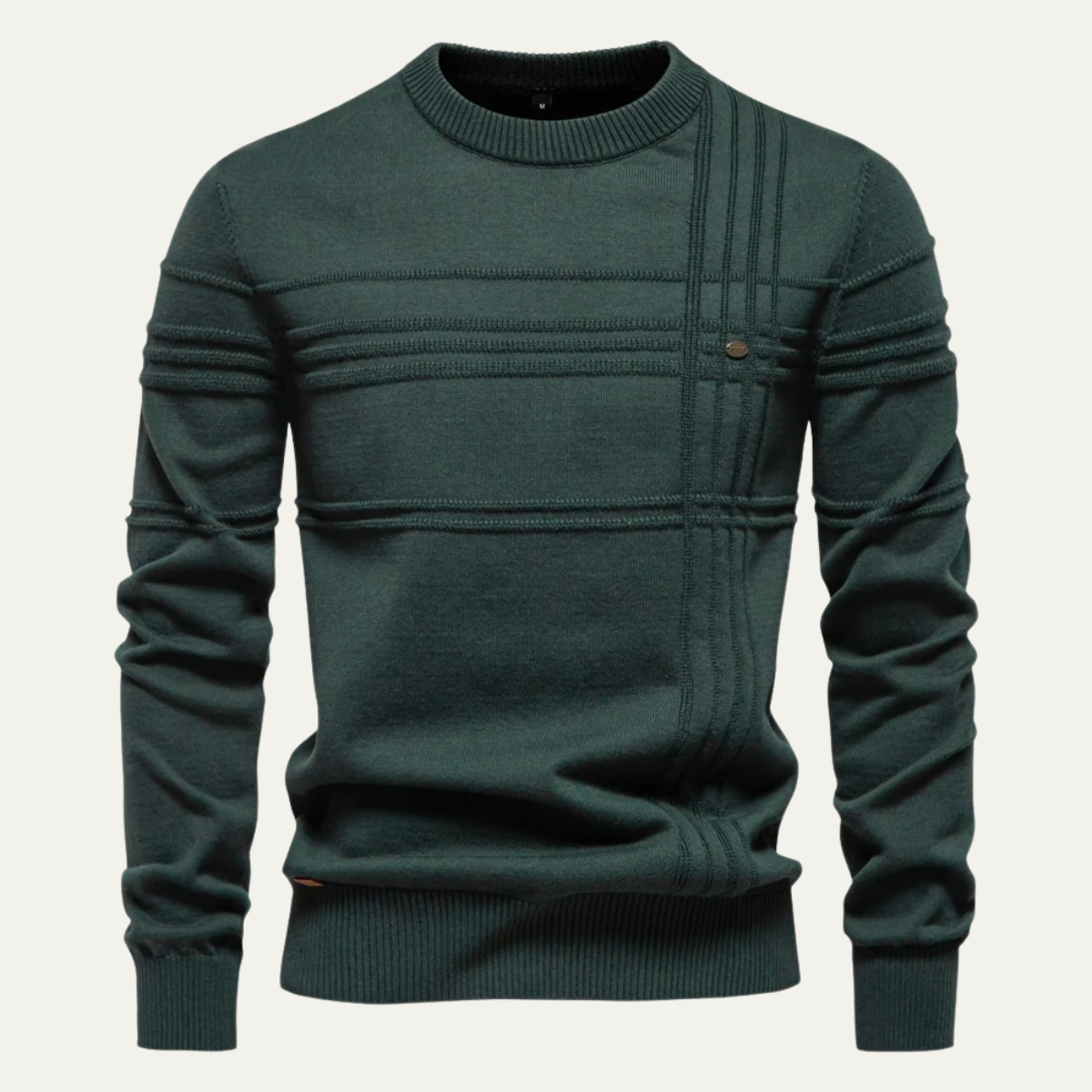 The Brighton - Pull Tricoté Classique à Col Rond pour Homme