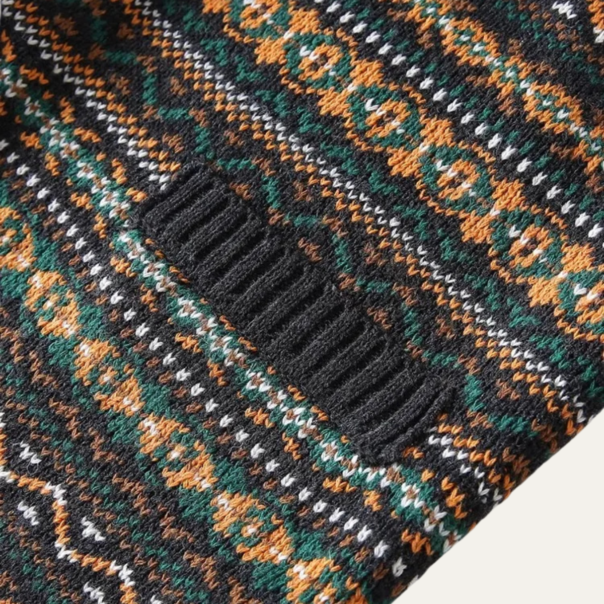 The Isola Bella - Cardigan d'hiver vintage en laine nordique pour homme