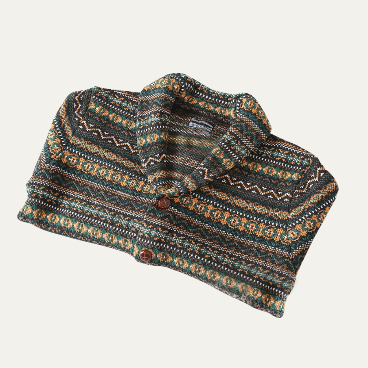 The Isola Bella - Cardigan d'hiver vintage en laine nordique pour homme