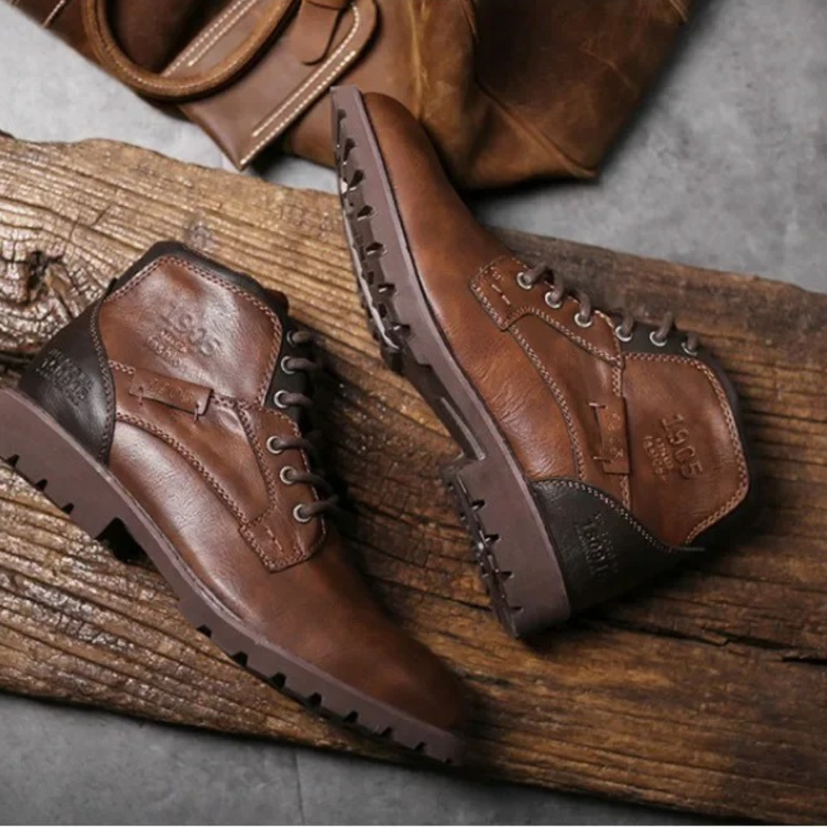 The Stanhope - Bottes de Biker Vintage Durables pour Hommes